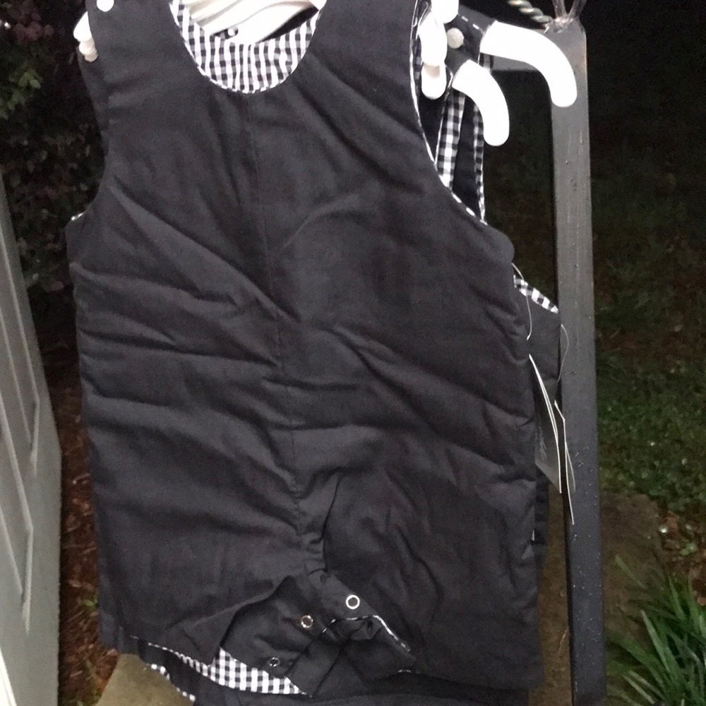Black reversible gingham check jon jon shortall Team Birthday customize